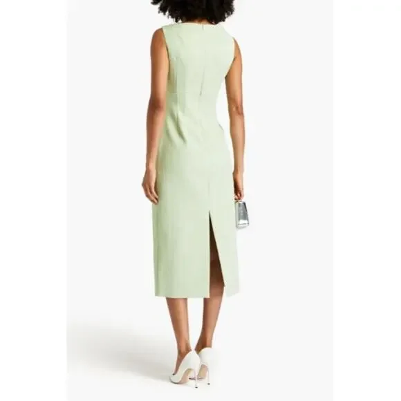 NWT Emilia Wickstead Ashie Dress Textured‎ CloquePistachio GreenSZ 8